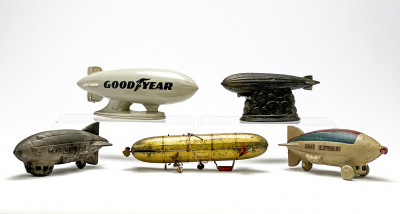 Assortment of Dirigible and Blimp Toys and Collectibles
