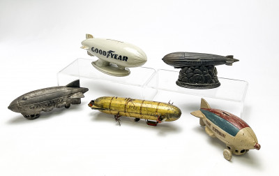 Assortment of Dirigible and Blimp Toys and Collectibles