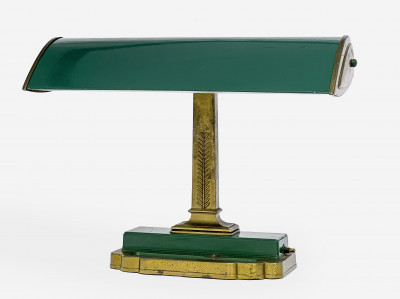 Image for Lot Art Deco Banker's Lamp