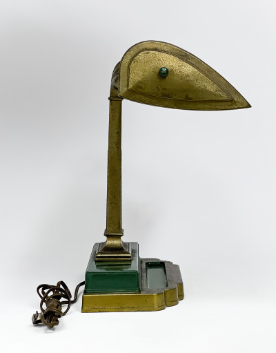 Art Deco Banker's Lamp