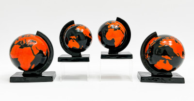Image for Lot Rometti Ceramiche Ceramic Globes