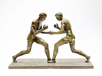 Image for Lot Artist Unknown - Figural Group of Boxers