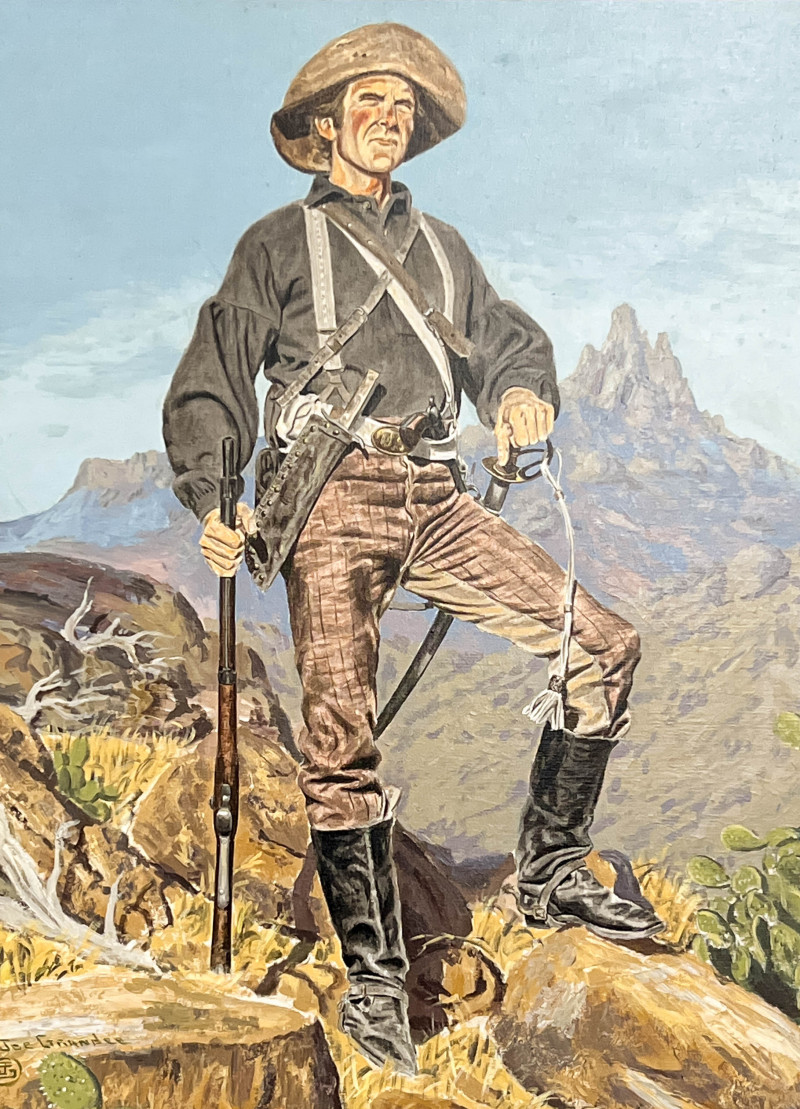 Joe Ruiz Grandee - Untitled (Cowboy on the Frontier)