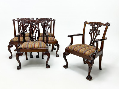 Image for Lot Set of 6 Chippendale-Style Chairs
