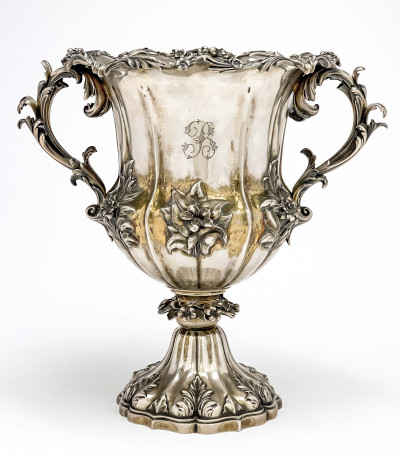 Image for Lot Victorian Sterling Silver-Gilt Trophy Cup