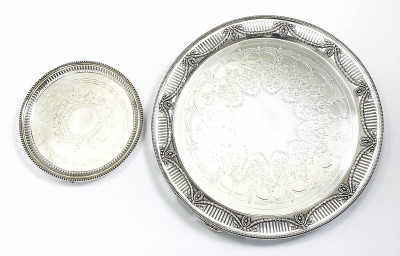 Image for Lot Two Victorian Sterling Silver Trays