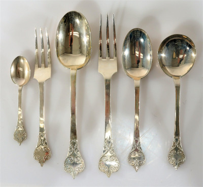 Image for Lot Mappin & Webb Sterling Silver Flatware Service