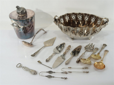 Image for Lot Sterling Silver Utensils & Silverplate Tableware