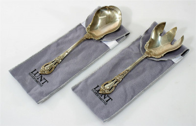 Image for Lot Lunt Sterling Silver Eloquence Salad Servers