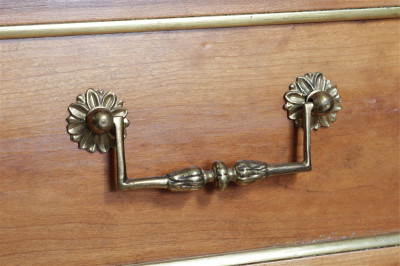 Louis XVI Style Brass Mounted Cherry Bureau Plat