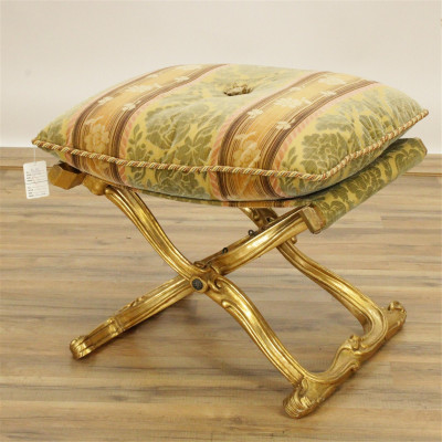 Image for Lot Louis XV Style X-Form Folding Stool