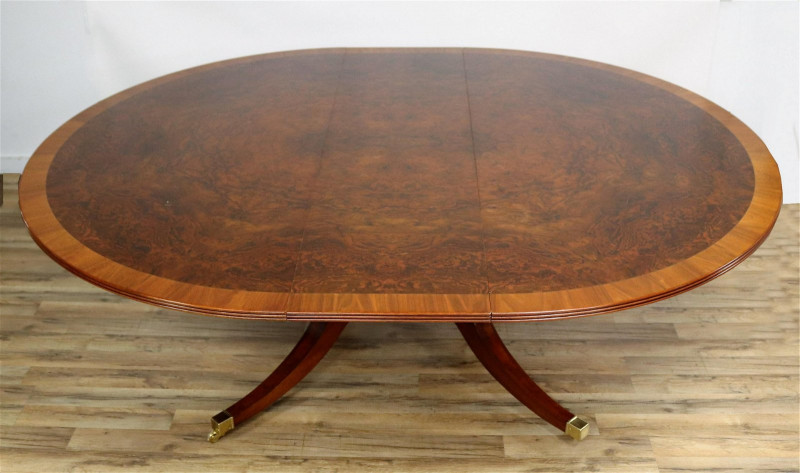 Regency Style Mahogany Oval Extension Dining Table