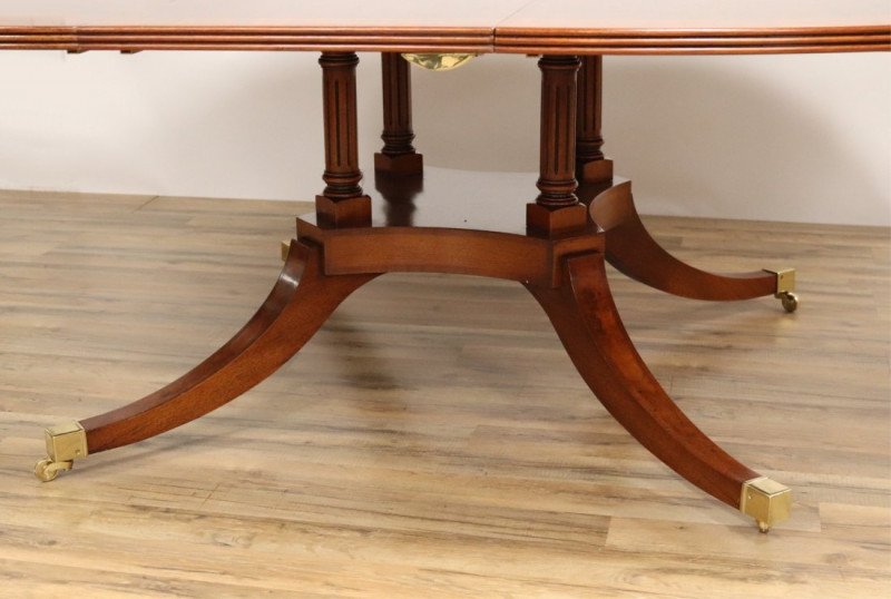 Regency Style Mahogany Oval Extension Dining Table