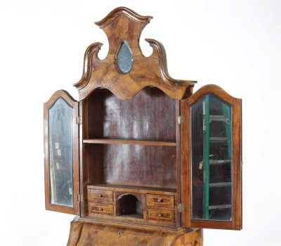 Italian Rococo Style Slat Front Bureau Bookcase