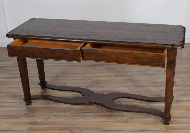Attr. Charles Pollack Tuscan Walnut Console Table