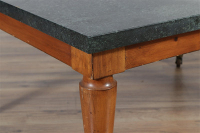 Classical Style Cherry Marbletop Coffee Table