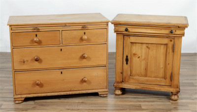 Image for Lot Pine Chest & Cabinet