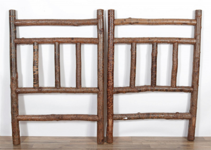 Pair of Twin Size Log Frame Headboards