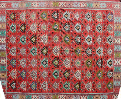 Image for Lot Turkish Wool Kilim Rug 8-7 x 12-8