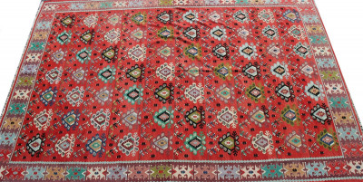 Turkish Wool Kilim Rug 8-7 x 12-8