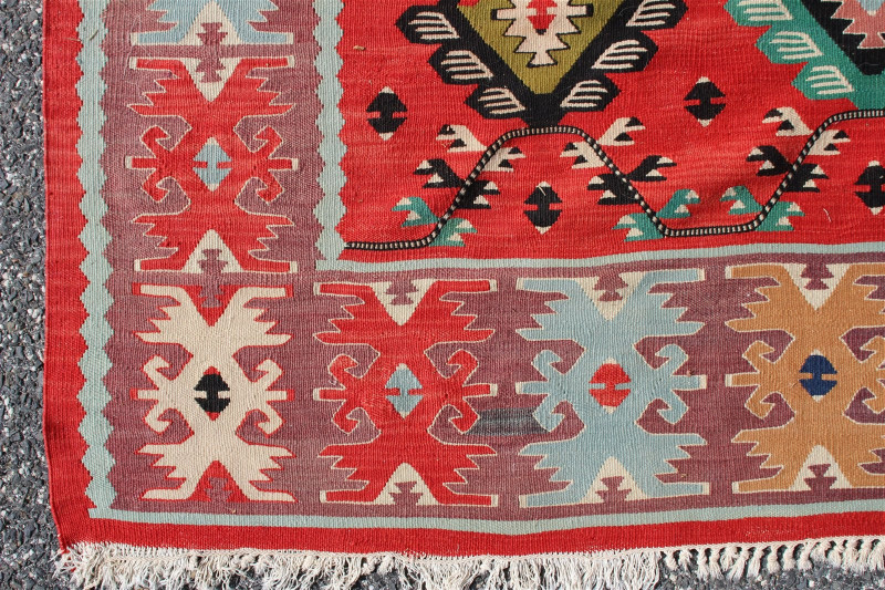 Turkish Wool Kilim Rug 8-7 x 12-8