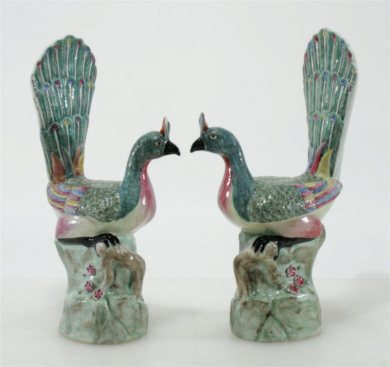 2 Pairs Chinese Style Porcelain Birds