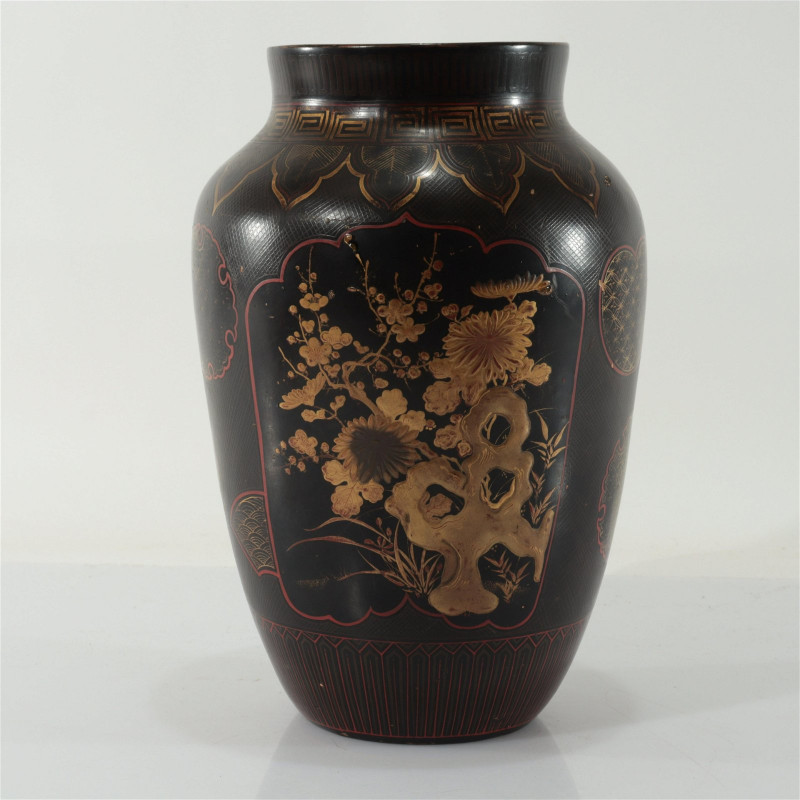 Japanese Satsuma Vase, Asian Bowl and Foo Dog