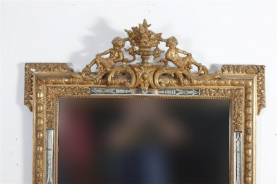 Classical Style Giltwood & Comp Etched Mirror