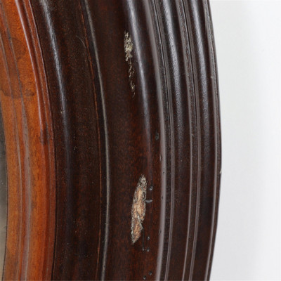 Traditionally Styled Wood Framed Circular Mirror