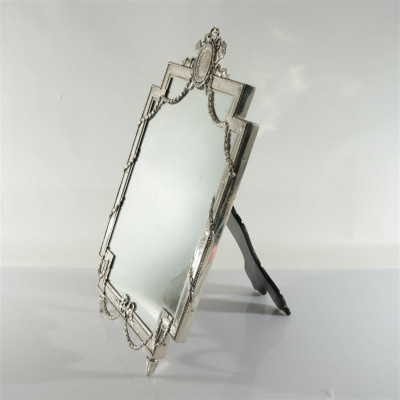 Dutch Classical Style Silverplate Dressing Mirror