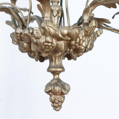 Classical Style Gilt Bronze 10-Light Chandelier