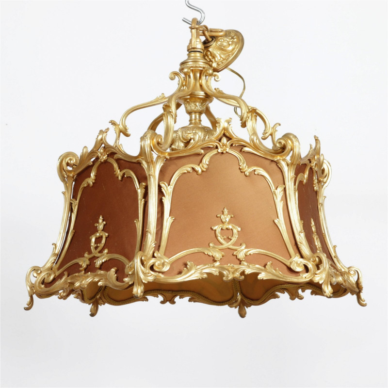 Rococo Style Gold Finished Pendant Light