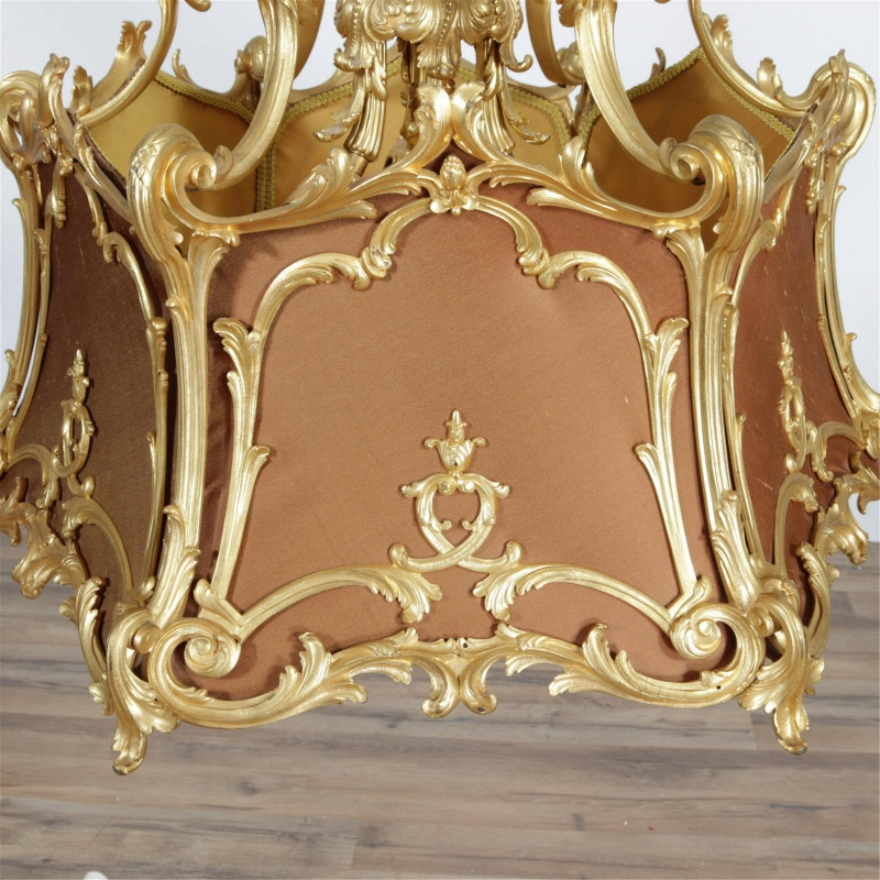 Rococo Style Gold Finished Pendant Light