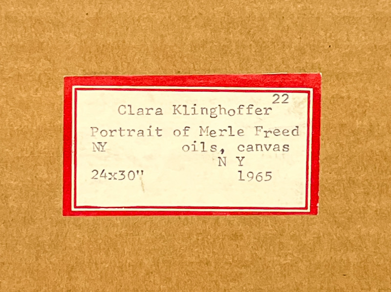 Clara Klinghoffer - Portrait of Merle Freed