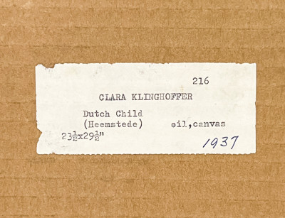Clara Klinghoffer - Dutch Girl, Heemstede