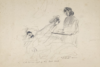 Jean-Louis Forain - Drawing for Georges Cain