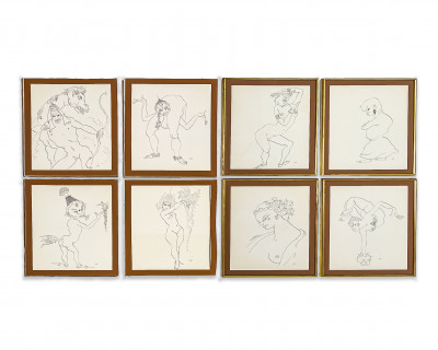 Unknown Artist - Group of 8 Drawings
