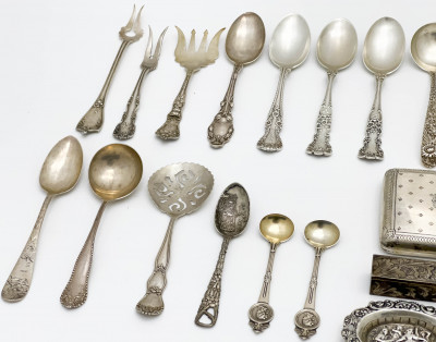 Assortment of Silver Flatware and Cases