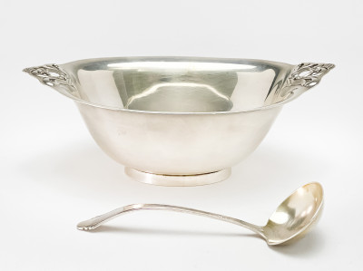 American Sterling Silver Bowl and Ladle