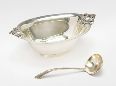 American Sterling Silver Bowl and Ladle