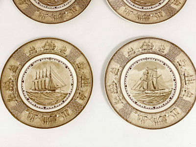 8 Wedgwood American Clipper Ship Plates