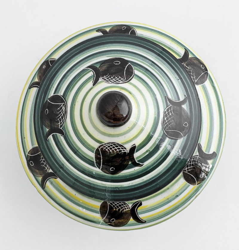 Rometti Ceramiche (attributed) - Covered Vessel 'Pesci'