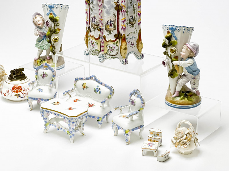 Assortment of English and Continental Porcelain, 13 Pcs.