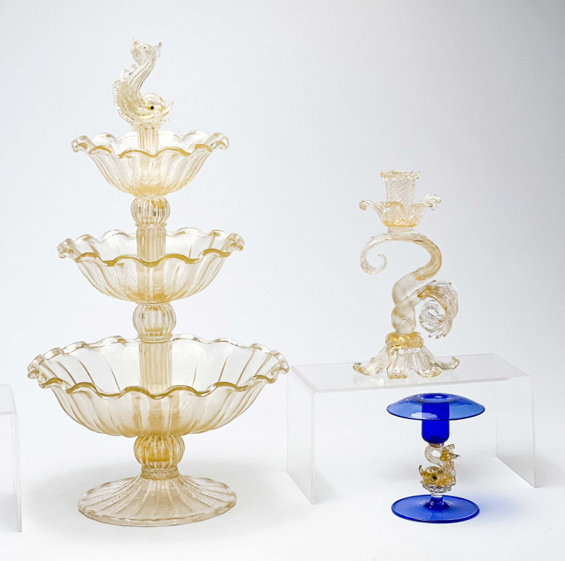 Salviati Venetian Glass Table Garniture