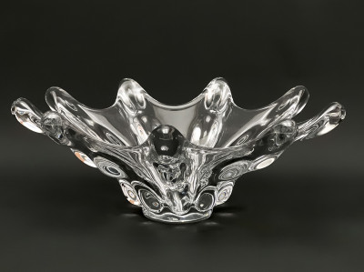 Art Vannes French Crystal Centerpiece Bowl