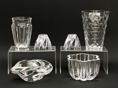 Baccarat, Saint Louis, and Others, Assorted Crystal Tableware