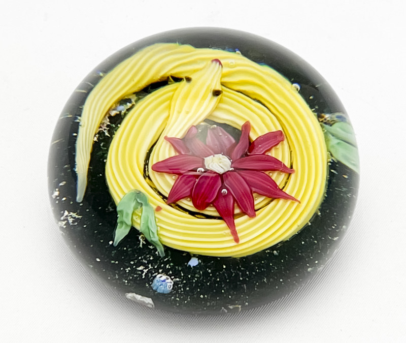 Baccarat (Co.) - Yellow Snake Paperweight