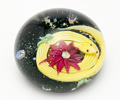 Baccarat (Co.) - Yellow Snake Paperweight