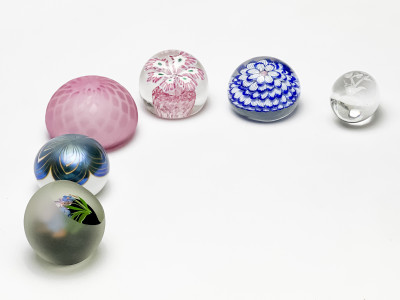 Collection of 6 Glass Paperweights