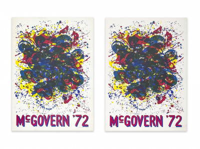 Image for Lot Sam Francis - Signed George McGovern 1972 Presidential Campaign Posters, Pair